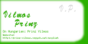 vilmos prinz business card